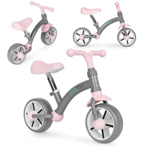 Detské odrážadlo EVA ECOTOYS sivé/ružové