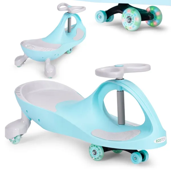 Dětské odrážedlo PLAY ECOTOYS s LED koly modré