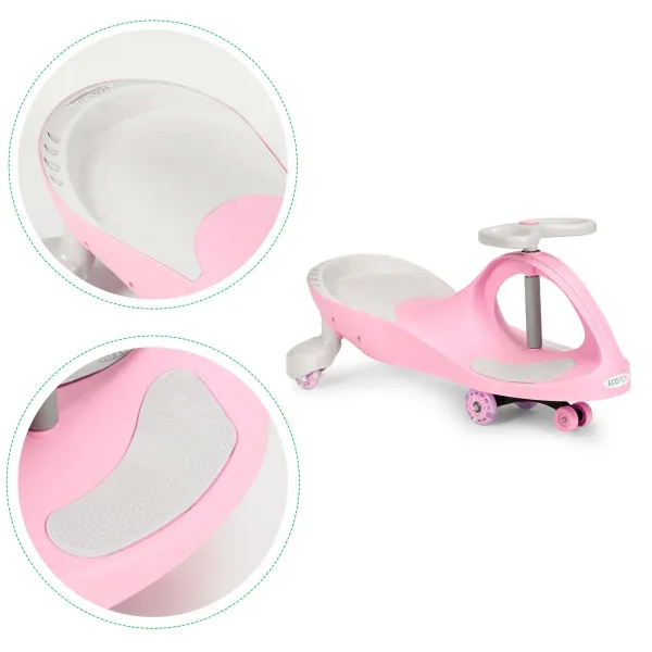 Detské odrážadlo PLAY ECOTOYS s LED kolesami ružové