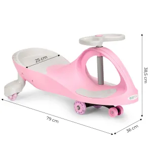 Detské odrážadlo PLAY ECOTOYS s LED kolesami ružové
