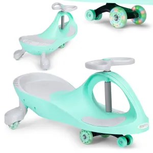 Detské odrážadlo PLAY ECOTOYS s LED kolesami zelené/biele
