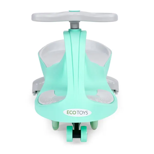 Detské odrážadlo PLAY ECOTOYS s LED kolesami zelené/biele