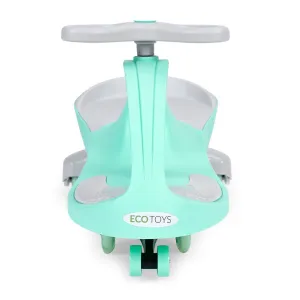 Detské odrážadlo PLAY ECOTOYS s LED kolesami zelené/biele
