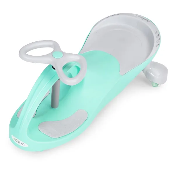 Detské odrážadlo PLAY ECOTOYS s LED kolesami zelené/biele