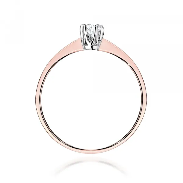 Blink-Blink Zásnubný prsteň v ružovom zlate s Lab-Grown diamantom 0.10 ct1302RLB
