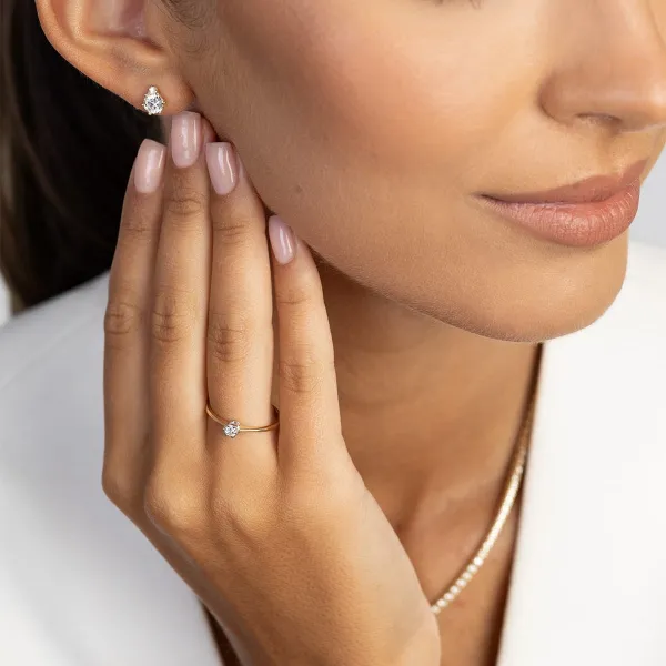 Blink-Blink Zásnubný prsteň biele zlato s Lab-Grown diamantom 0.10 ct1302BLB