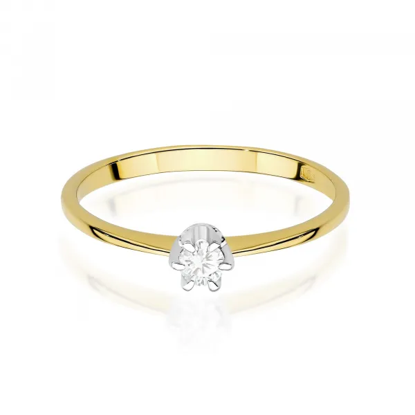 Blink-Blink Zásnubný zlatý prsteň s Lab-Grown diamantom 0.10 ct1302ZLB