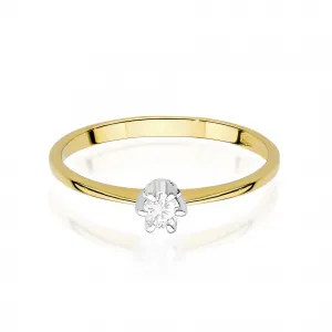 Blink-Blink Zásnubný zlatý prsteň s Lab-Grown diamantom 0.10 ct1302ZLB