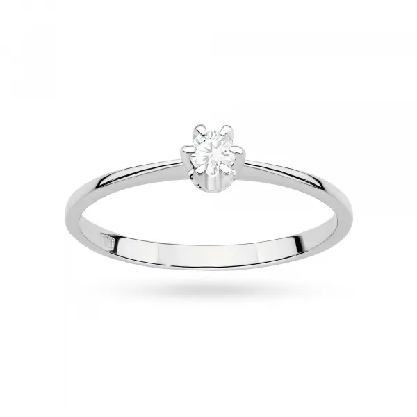 Blink-Blink Zásnubný prsteň biele zlato s Lab-Grown diamantom 0.10 ct1302BLB