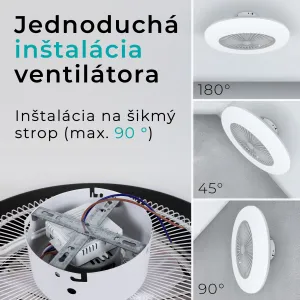 Noaton 11055W Callisto, biela, stropný ventilátor so svetlom