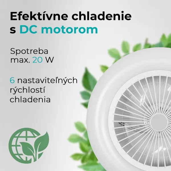 Noaton 11055W Callisto, biela, stropný ventilátor so svetlom