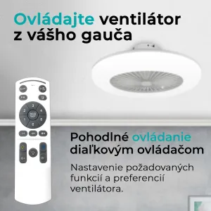 Noaton 11055W Callisto, biela, stropný ventilátor so svetlom