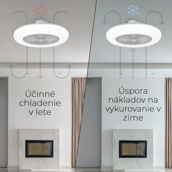 Noaton 11055W Callisto, biela, stropný ventilátor so svetlom