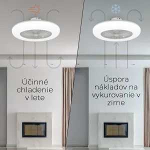 Noaton 11055W Callisto, biela, stropný ventilátor so svetlom