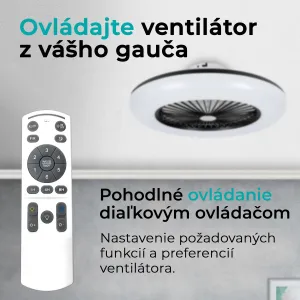 Noaton 11055B Callisto, čierna, stropný ventilátor so svetlom