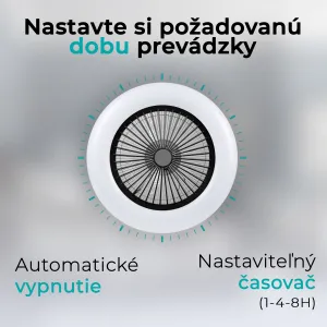 Noaton 11055B Callisto, čierna, stropný ventilátor so svetlom