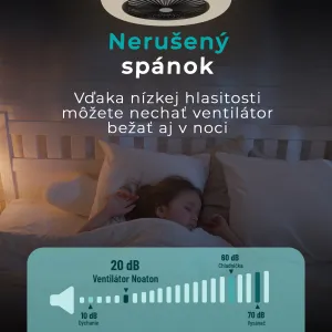 Noaton 11055B Callisto, čierna, stropný ventilátor so svetlom