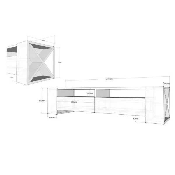 TV stolík Sosruko White