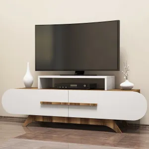 TV stolík Rose Walnut White