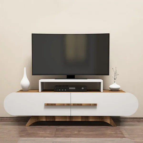 TV stolík Rose Walnut White