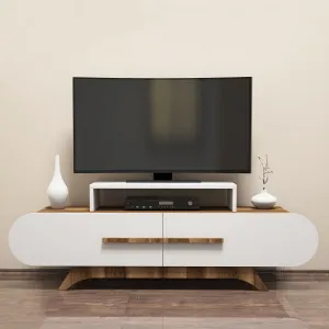 TV stolík Rose Walnut White