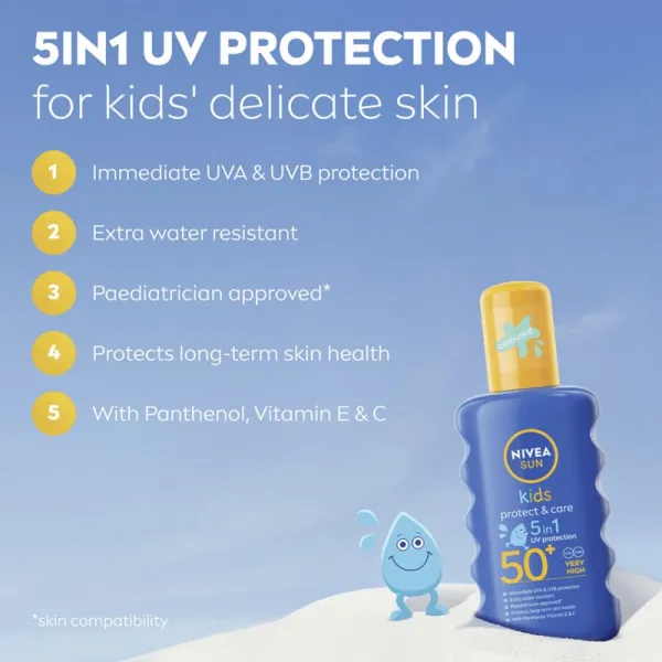 NIVEA SUN Kids detský farebný sprej na opaľovanie SPF 50+ 200 ml