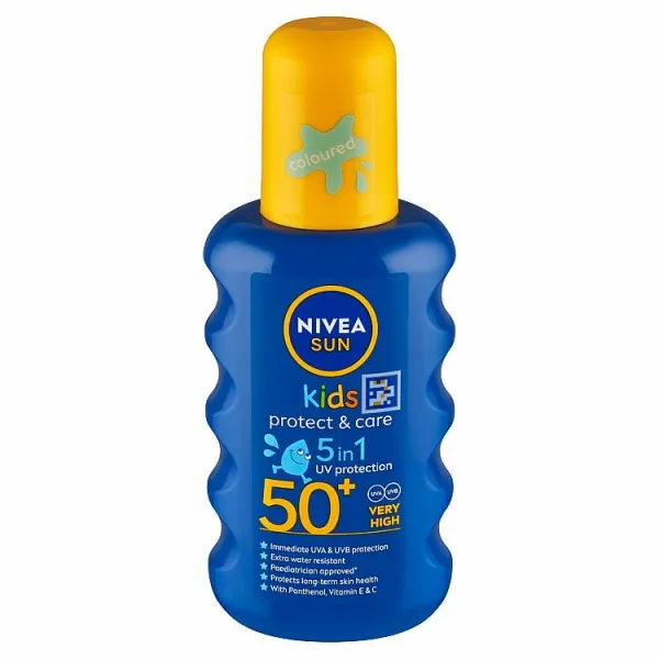 Nivea Sun Protect & Care detský farebný sprej na opaľovanie OF 50+ 200 ml 1ks