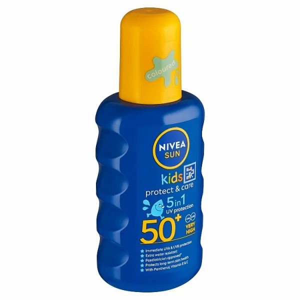Nivea Sun Protect & Care detský farebný sprej na opaľovanie OF 50+ 200 ml 1ks