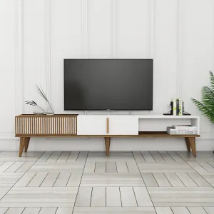 TV stolík Milan Alt - Walnut, White