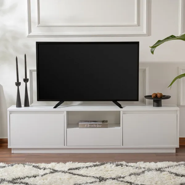 Televízny stolík Vanguard Natural White