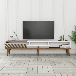 TV stolík Milan Alt - Walnut, White