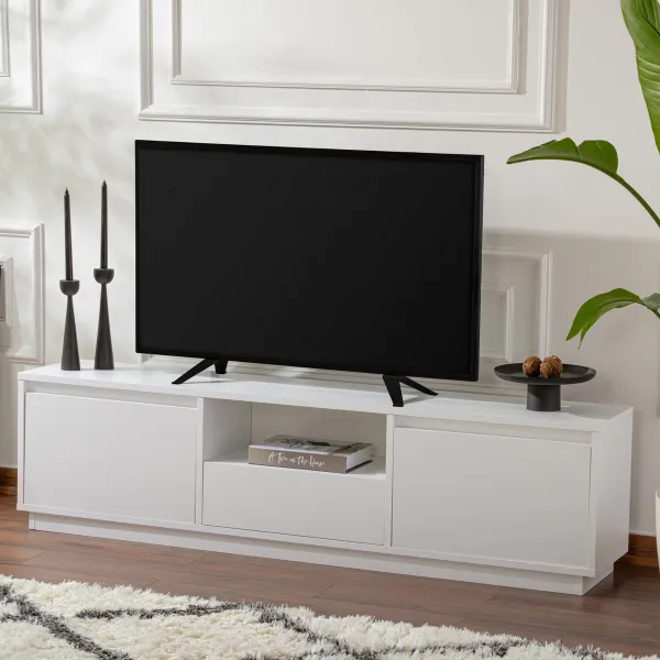 Televízny stolík Vanguard Natural White