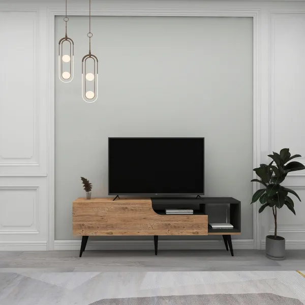 TV stolík Alba - Atlantic Pine, Anthracite