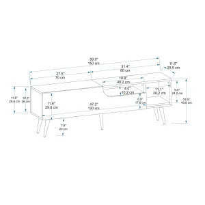 TV stolík Alba - Atlantic Pine, Anthracite