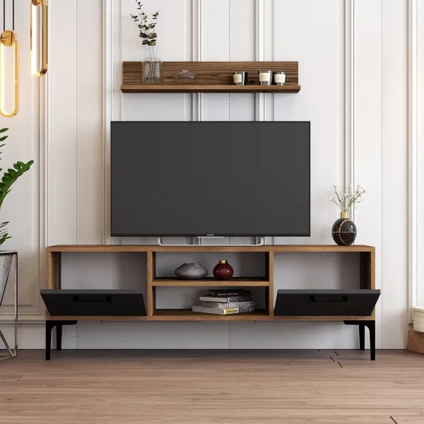 TV skrinka / Obývacia stena Riga - Anthracite