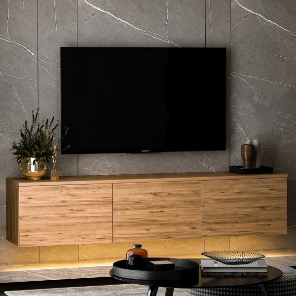 TV stolík Neon Illuminated - Atlantic Pine