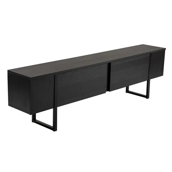 TV stolík Serenity - Wood Black, Black