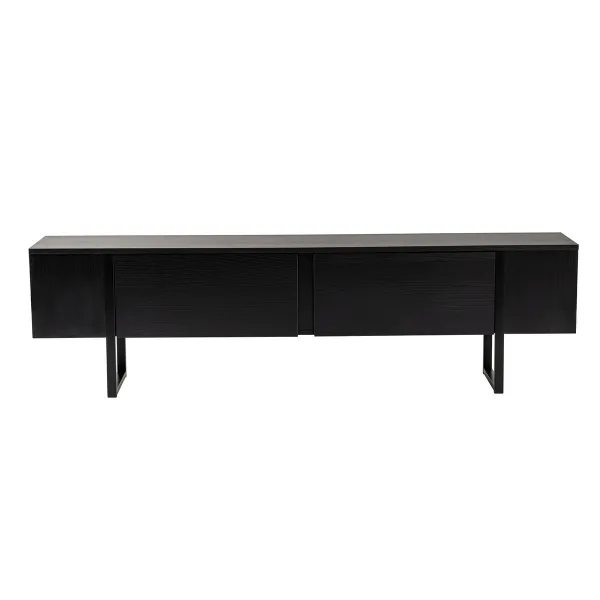 TV stolík Serenity - Wood Black, Black