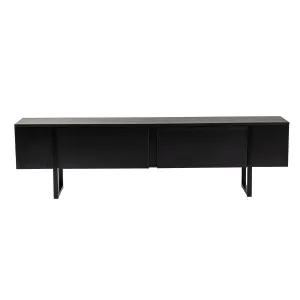 TV stolík Serenity - Wood Black, Black