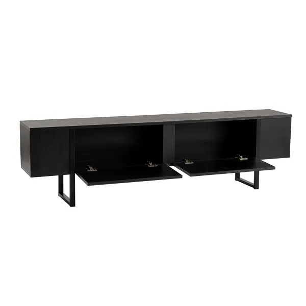 TV stolík Serenity - Wood Black, Black