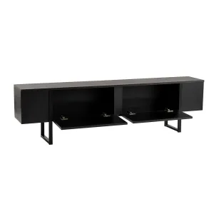 TV stolík Serenity - Wood Black, Black