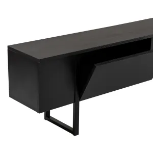 TV stolík Serenity - Wood Black, Black