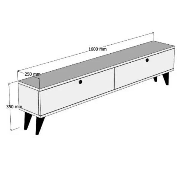 TV stolík Paris - Walnut
