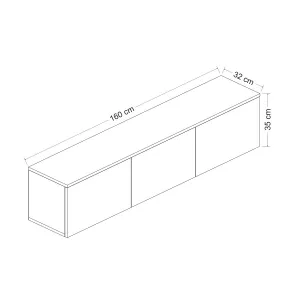 TV stolík Neon Illuminated - Anthracite
