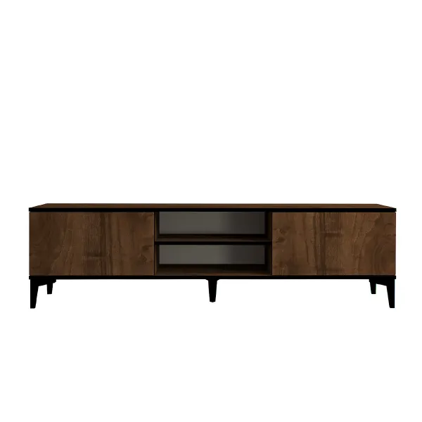 TV stolík Erem - Walnut, Black