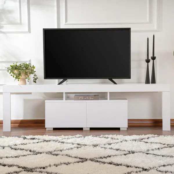 Televízny stolík Enclave Natural White