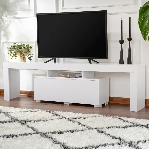 Televízny stolík Enclave Natural White