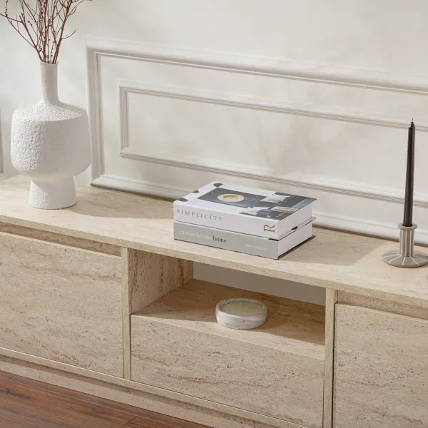 TV stolík Vanguard - Travertine