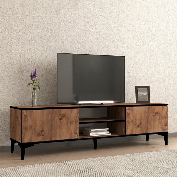 TV stolík Begi - Atlantic Pine, Black