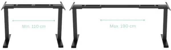 DELSO pevná podnož DSF 223, s nastavením pre šírku dosky 120–280 cm